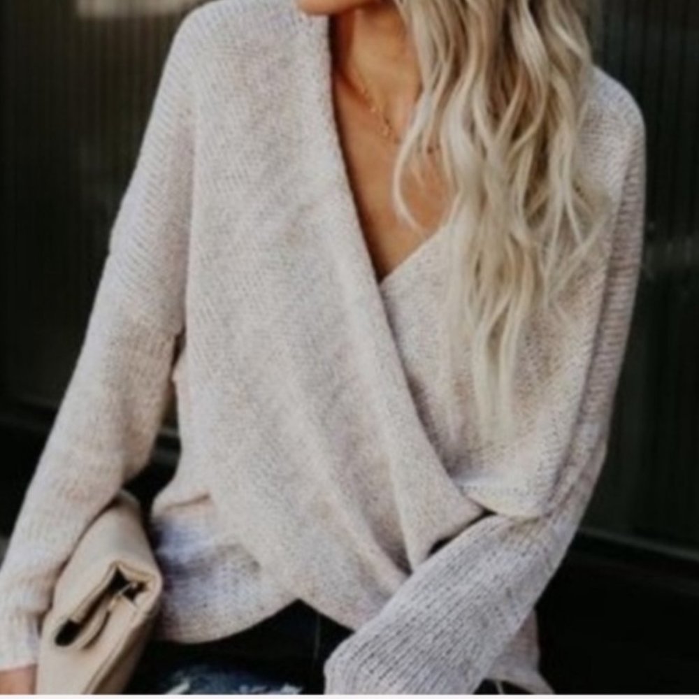 VICI Hayden Aeon Crossover neutral wrap sweater